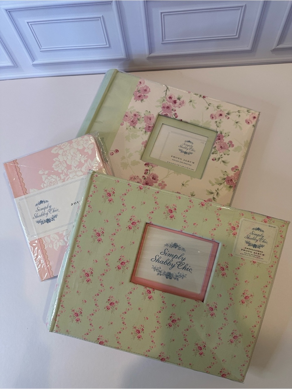 Simply Shabby Chic for Target Floral Photo Album Pink & Sage Bundle of 3 - Picture 3 of 14